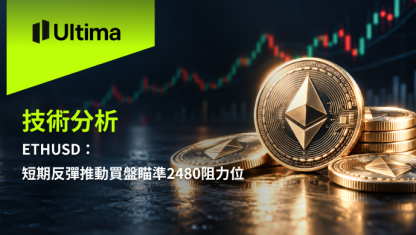ETHUSD：短期反彈推動買盤瞄準2480阻力位